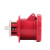 D&C 工业插座 航空插头对接插座连接器 32A四孔380V 红色 单位：个