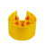 欧曼 立柱防撞护角塑料护套货架立柱护角护腿叉车货架塑料护角黄色适用100-120立柱
