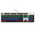 F2088小钢炮机械键盘104键有线键鼠套装涟漪跑马灯金属游戏网咖网吧键盘 黑色混光黑轴