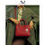 纽芝兰（NUCELLE）包包女2023新款红色结婚新娘包网红单肩大容量手提斜挎包 优雅黑