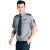 君御 保安服短袖衬衣保安制服夏装套装衣服物业夏季工作服 灰色短袖(含配件) 175/XL