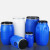 庄太太【加厚200L蓝色】加厚200L带铁箍法兰桶60升化工塑料桶160公斤发酵泔水桶