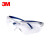 3M护目镜 10434 防雾防液体飞溅 防尘防风舒适白色透明防护眼镜  1副