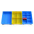 葱旭分格盒长方形塑料零件收纳盒格子箱螺丝收纳整理盒 小八格箱黄色/外：375*275*85可以叠加