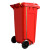 简厚 厨余分类垃圾桶大号厨房户外商用医疗干湿分离蓝色灰色绿色加厚全国标准分类塑料垃圾桶 红色脚踏款120L