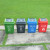 益美得 塑料摇盖分类垃圾桶大号办公室物业学校垃圾箱 40L灰色（其他垃圾）
