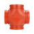 美消 消防管件 防锈漆面 球墨铸铁同径沟槽正四通 外径219 DN200