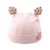 李晨曦（Lichenxi）婴儿帽子春秋纯棉初生0-3-6个月婴幼儿胎帽新生儿男女宝宝套头帽 粉色 彩草莓胎帽 头围38-44cm  参考0-6个月