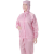 WK 无尘服防静电服分体连帽工作服洁净服防尘服喷漆养殖场 粉色 3XL