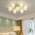 专思（ZHUANSI）客厅灯简约现代创意水晶卧室吸顶灯白色奶油风法式绿色餐厅灯具 CX9081绿色+4+1头 三色光