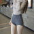 爱图荣夏装新款高腰修身紧身牛仔短裤女性感弹力显长腿短包臀花瓣热裤 XL