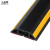 PVC软胶线槽地面走线槽抗压防踩遮缝明装理绝缘软线槽 1米价 5厘米宽-黄黑-软线槽