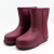 定制适用于女士雨鞋冬季加绒保暖雨靴中筒防滑水鞋加厚EVA泡沫靴 加棉酒红色 38.39