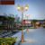欧式路灯220v超亮户外子3米小区防水花园别墅高杆景观灯 向上高2.0米黑色(赠送led灯泡)