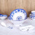 玖月美a5白青花仿瓷塑料餐具耐高温中式 4.5英寸圆形碗 (10个装)