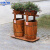中环力安【M-01中号组合】垃圾桶可种花垃圾桶酒桶垃圾桶特色景区实木垃圾箱