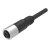 兆龙 非屏蔽型PUR护套传感器电缆组件 M12-A-5芯母直头-10米/根-ZL7403A352黑色 现货速发