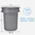 定制圆形垃圾桶商用大容量带轮子大号户外环卫厨房餐饮泔水桶 白云168L不带滑轮