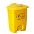 医疗垃圾桶加厚黄色卫生脚踩脚踏式医院废弃物医院诊所带盖拉圾桶利器盒周转箱 黄色 30L脚踏垃圾桶