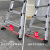 瑞居铝合金围栏安全平台梯移动仓储工程梯折叠伸缩高空作业人字梯 欧标加厚150KG载荷平台高0.841.