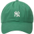 美职棒（MLB）帽子男女同款 24年新款 简约时尚潮流休闲帽子 四季软顶鸭舌帽 纽约洋基/绿色 F