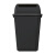 科力邦（Kelibang) 户外垃圾桶 大号60L干湿分类垃圾桶市政环卫商用弹盖翻盖垃圾桶 黑色 KB1044 干垃圾