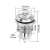 蓝波 12mm防水金属按钮开关电源带灯符号 环形灯复位式小型圆形微型 平面带符号白光5-24V复位式带插座