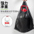 领象 加厚垃圾袋黑色手提式背心式中号塑料袋医疗商用一次性 手提袋 65*88cm 50个