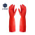 正奇谊 XYT131 加长橡胶手套乳胶手套牛筋加厚 38cm加厚红色 S码（3双装）
