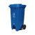 工者户外垃圾桶 环卫分类塑料垃圾桶 蓝色（可回收物标识）120L加厚+中间脚踏定制GZ-22