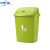 塑料大垃圾桶大号30升40L学校厨房办公室大容量商用无盖带盖 40L绿色有盖