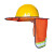 冰禹 BYlj-95 夏季遮阳帽 反光条警示帽套 帽檐款-荧光黄(不带安全帽)