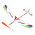芮帕天驰橡皮筋动力飞机航模手抛滑翔机学校比赛专用橡筋拼装模型玩具 红雀橡筋飞机