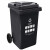 鲁识大号户外垃圾桶物业环卫分类桶果皮箱 100L黑色干垃圾