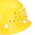 蓝炎 京山诺安 应急用安全帽印字建筑工地工程施工工厂定制国标加厚透气头帽 玻钢型安全帽透气旋钮黄色