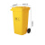 力豪（LIHAO） 医疗垃圾 黄色带盖诊所口罩垃圾回收塑料废物桶 120L医用加厚带盖带轮