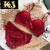 KJ 法国KJ高端舒适（内衣）品质新款性感本命年内衣女小胸 酒红色套装 32/70AB(上薄下厚聚拢)