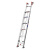 OENG铝合金抽拉式升降程梯特厚mm单面直梯1米 手拉伸缩升降梯1100 直梯11米