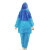 稳斯坦 WY0294 一次性分体雨衣 透明加厚套头式分体PE防护雨披 蓝色 5件