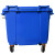 简厚 大号环卫垃圾桶垃圾车带盖挂车小区医疗市政垃圾分类大垃圾桶 蓝色金属柄660L