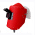 电焊面罩红钢纸焊帽子焊工防护安全头戴式焊接氩弧焊防火星防高温 可视窗不翻盖+安全帽卡槽+40片黑