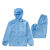 打磨专用防尘衣透气分体连帽男女玻璃纤维工业喷漆防护服工作服 蓝色连帽上衣 6XL