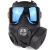 定制M50仿真防毒面具模型 全脸防护面具真人cs水弹面罩防风面具 黑色蓝色镜片(单风扇)