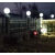 定制户外防水太阳能围墙围栏别墅院墙大门柱头灯庭院景观圆球形路灯罩 接电款20CM加厚纯亚克力黑色四方座15瓦LED