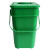 简厚 分类垃圾桶小号带盖带提手客厅厨房卫生间厕所商用方形垃圾桶 绿色20L