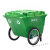 手推垃圾桶400升环卫大容量带轮大号户外垃圾车保洁清运车清洁车 400升绿色(无盖)