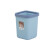 希万辉 方形垃圾桶无盖简约时尚大号厨房卧室带压圈大小号塑料垃圾筒 10L蓝色压圈