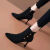 CALCULAT&KEEN细跟气质高跟短靴女2023年新款秋冬季加绒短筒时装靴瘦瘦靴 典雅黑（透气单里） 34