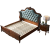 格澜帝尔（growdear）真皮床 欧式实木床1.8米双人床美式乡村复古大床主卧室软靠婚床 搭配床头柜