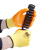 登升劳保手套 PVC浸胶手套  涂胶防滑耐磨耐油耐酸碱工地工作防护手套一把手P628黄橙12副/均码